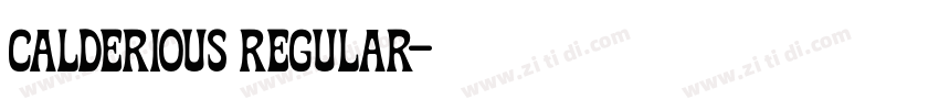 CALDERIOUS Regular字体转换